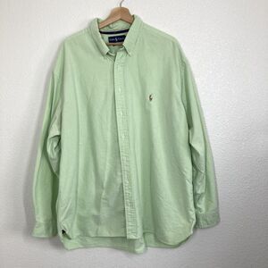 Ralph Lauren Shirt Mens 3XL Big Green Classic Fit Button Down Oxford Pony Logo